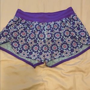 Purple and blue pattern lulu lemon shorts